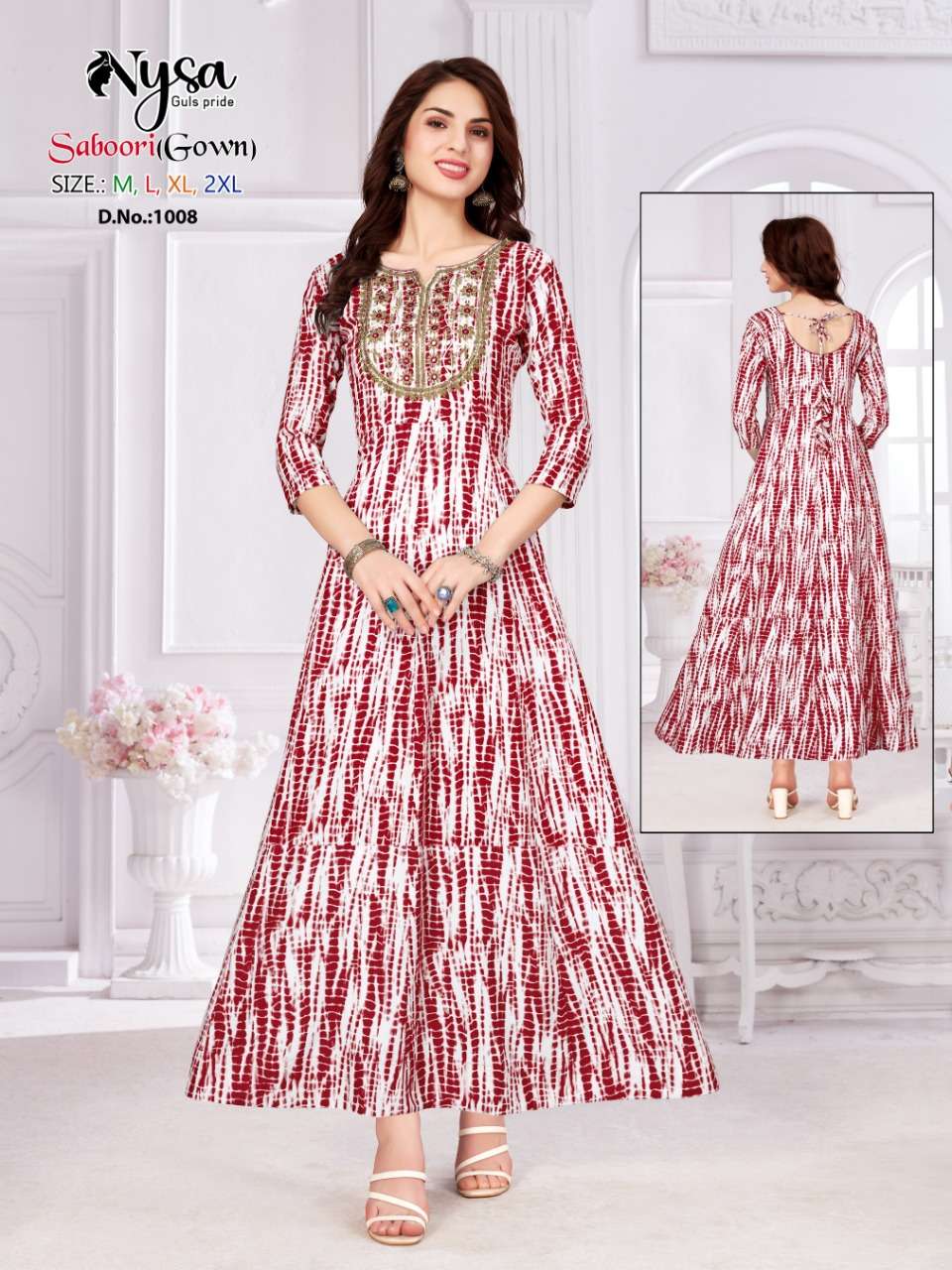 Nysa-saboori  Vol-1-fabric-rayon-embroidery- Sequence Work-capsule-saboori Print-anarkali-long-gown-1008